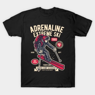 Adrenaline Extreme Ski - Skiing Camp Academy World Championship T-Shirt